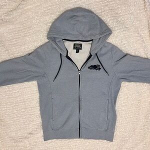 Roots Blue Cotton Hoodie